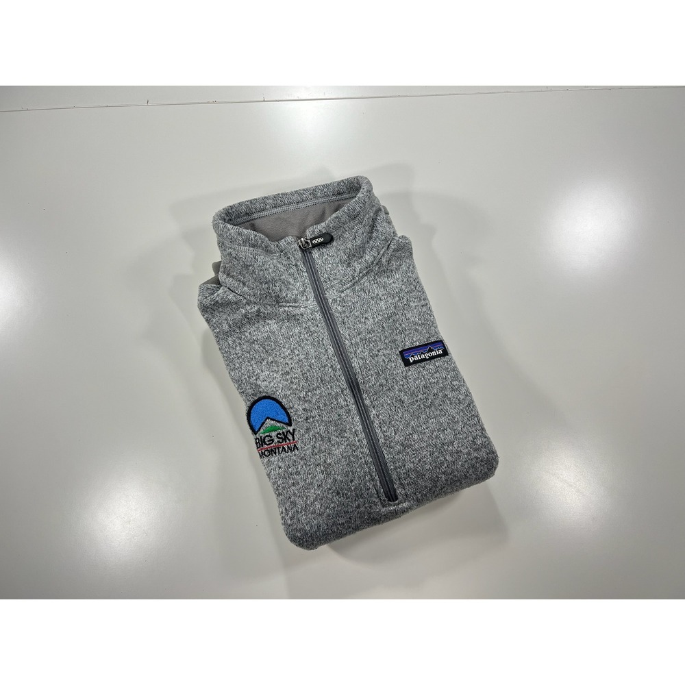 Patagonia Women's Med Better Sweater 1/4 Zip Pullover Big Sky Montana Gray 25618 - Picture 6 of 11